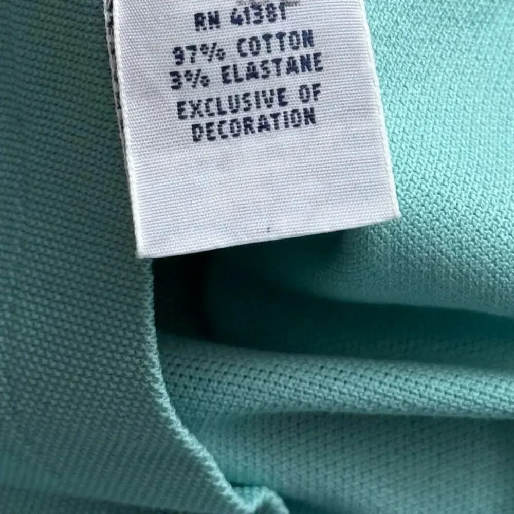 Polo Ralph Lauren Turquoise Stretch Mesh Knit Polo Large GUC